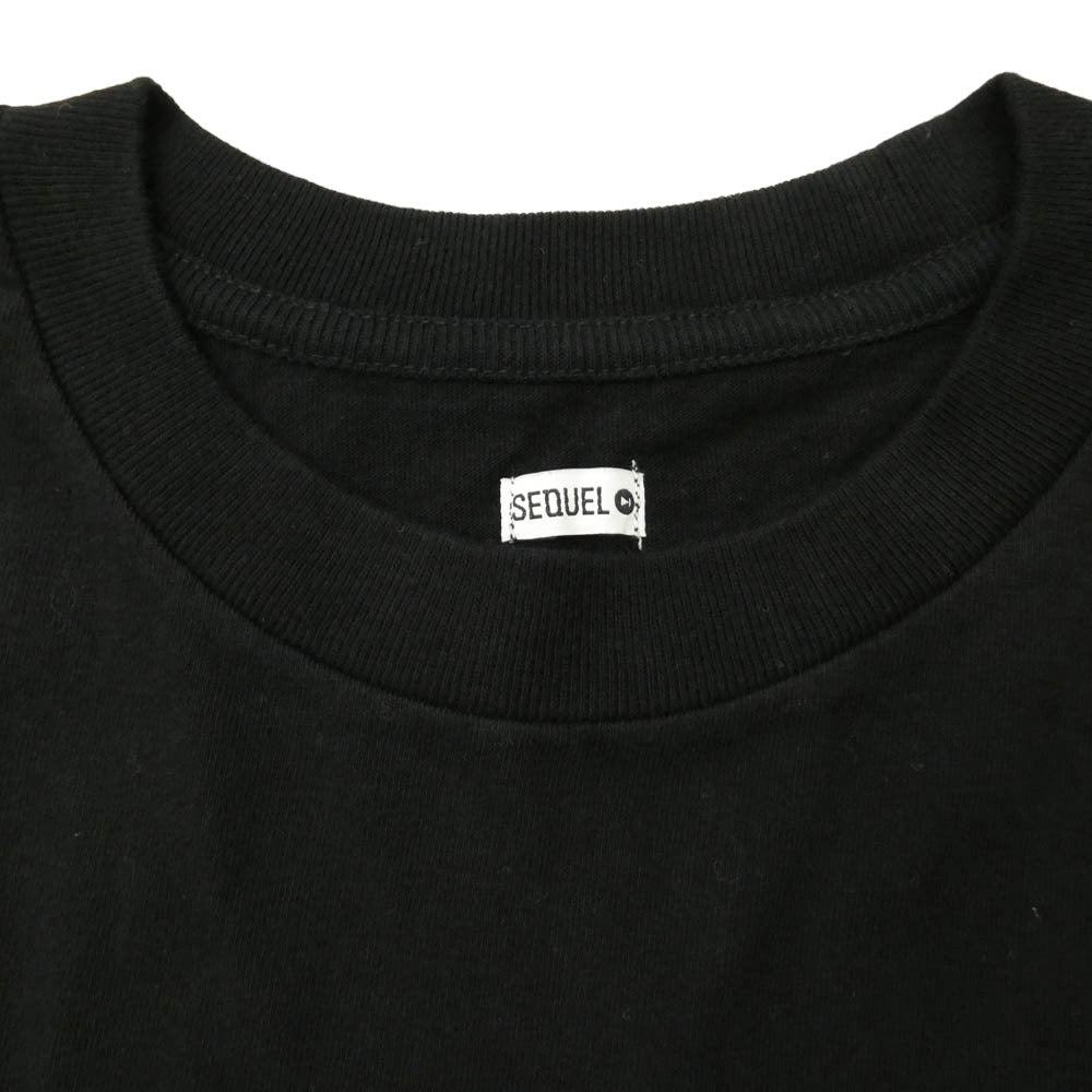 SEQUEL シークエル SQ-22AW-ST-09 T-SHIRT 音符 プリント 半袖 Tシャツ ブラック系 L【新古品】【未使用】【中古】