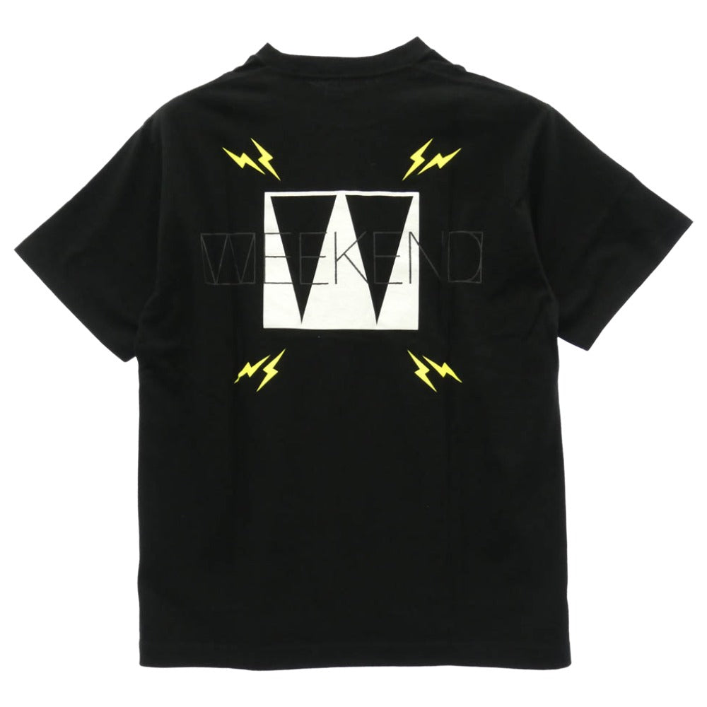 SEQUEL シークエル FRAGMENT DESIGN フラグメントデザイン WE-25SS-OST-01 × Fragment Design フラグメントデザイン WEEKEND SEQUEL T-SHIRT バックプリント 半袖 Tシャツ ブラック系 M【極上美品】【中古】