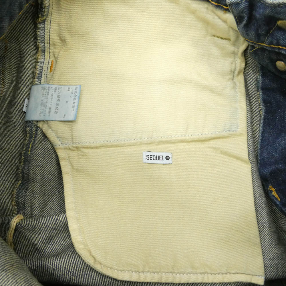 SEQUEL シークエル FRAGMENT DESIGN フラグメントデザイン × FRAGMENT フラグメント SQ-25AW-PT-08 PANTS デニム パンツ インディゴブルー系 M【新古品】【未使用】【中古】