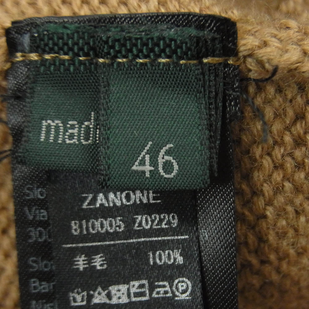 ZANONE ザノーネ 810005 Z0229 イタリア製 ウール タートルネック ニット セーター ブラウン系 46【中古】