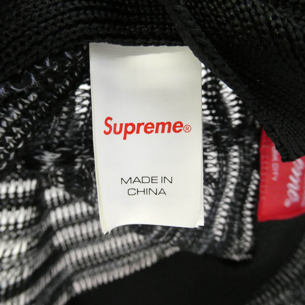 Supreme シュプリーム 25SS Open Knit Crusher オープン ニット クラッシャー バケット ハット 帽子 ブラック系 MEDIUM/LARGE【美品】【中古】
