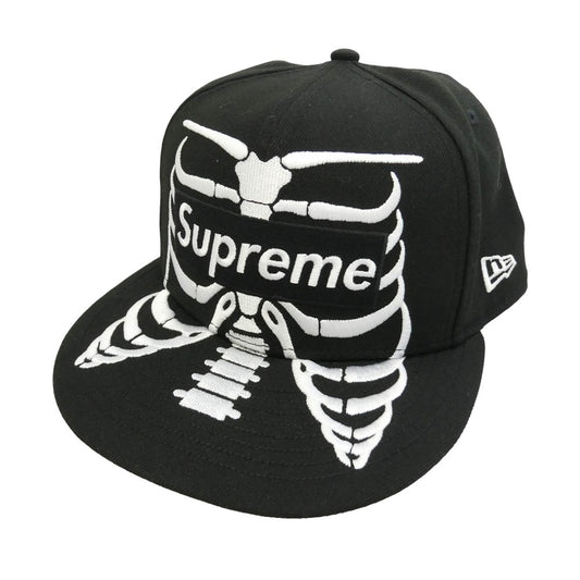 Supreme シュプリーム NEW ERA ニューエラ 25SS × NEW ERA Bones Box Logo ニューエラ ボーンズ ボックス ロゴ キャップ 帽子 ブラック系 60.6cm【極上美品】【中古】