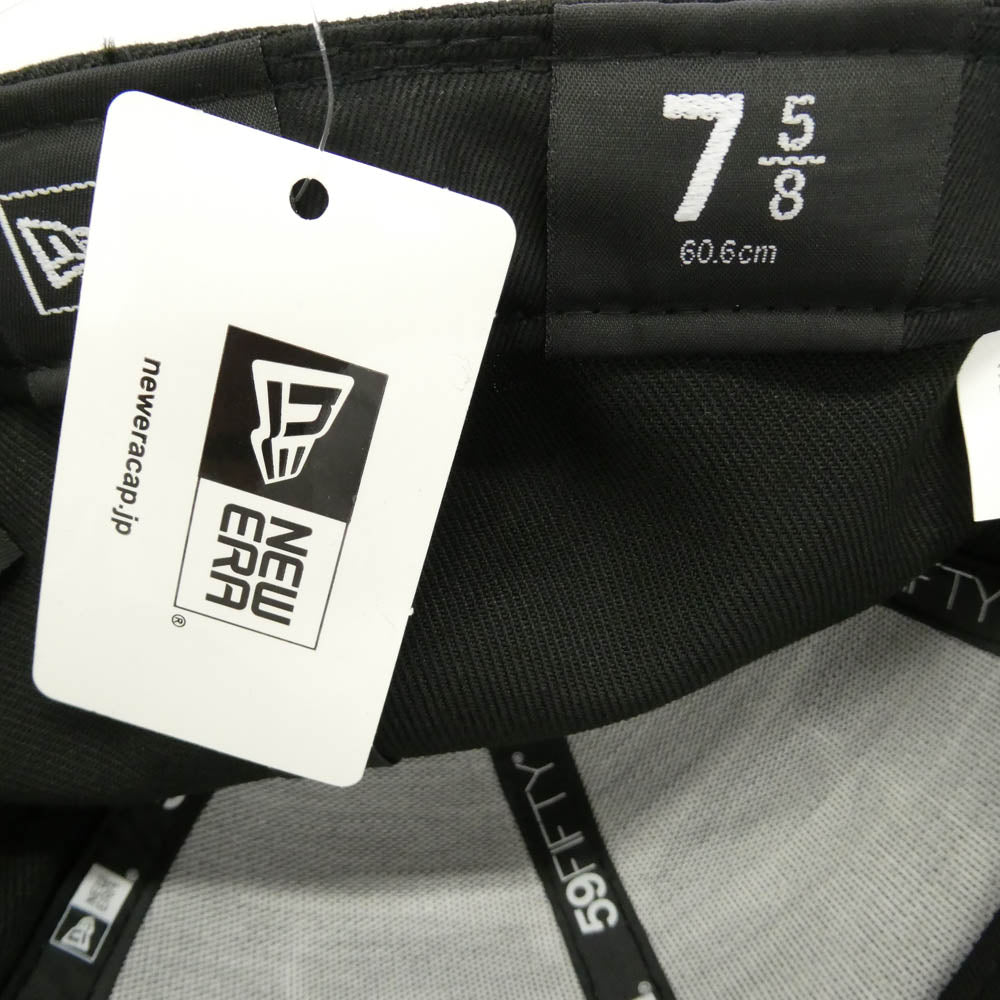 Supreme シュプリーム NEW ERA ニューエラ 25SS × NEW ERA Bones Box Logo ニューエラ ボーンズ ボックス ロゴ キャップ 帽子 ブラック系 60.6cm【極上美品】【中古】