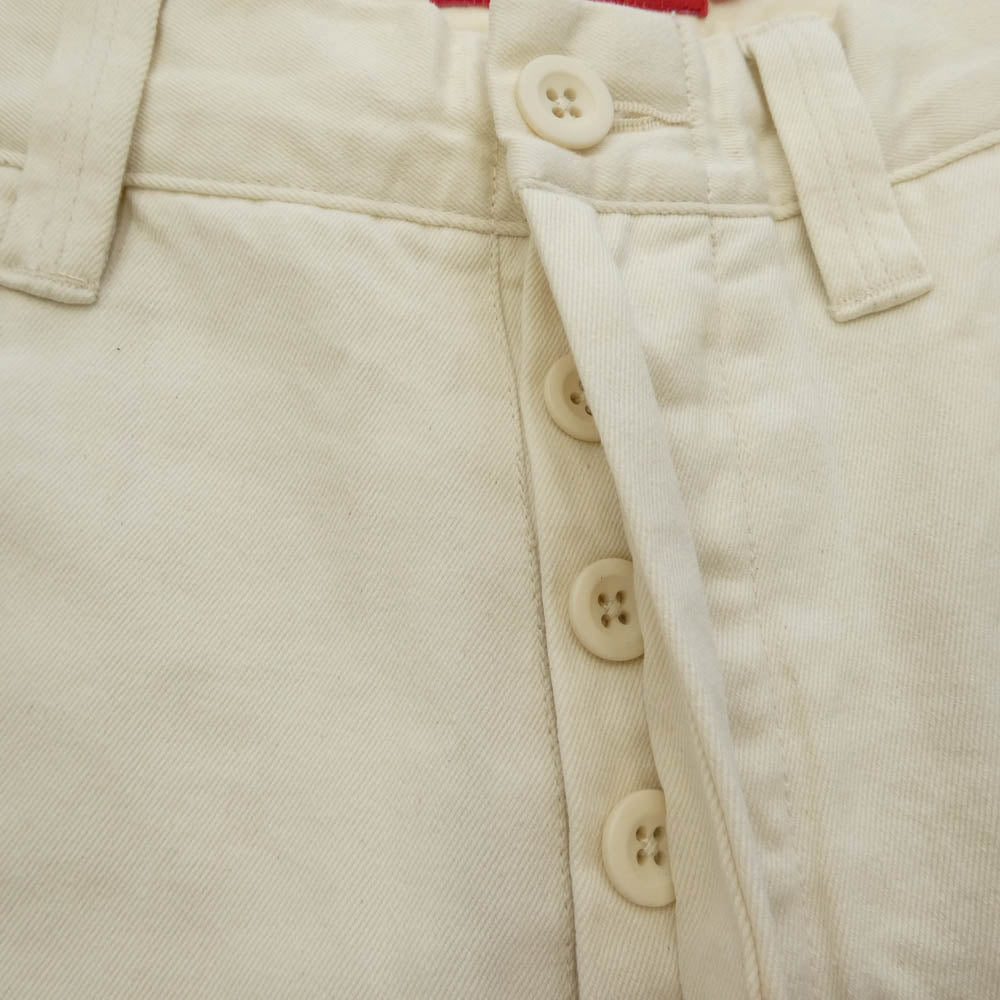 Supreme シュプリーム 23AW Pin Up Chino Pant ロゴ コットン チノ パンツ ホワイト オフホワイト系 32【中古】