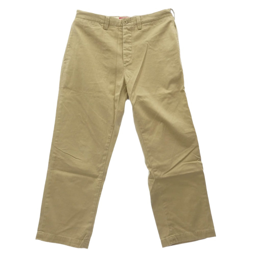 Supreme シュプリーム 23AW Pin Up Chino Pant ロゴ コットン チノ パンツ カーキ ベージュ系 32【中古】