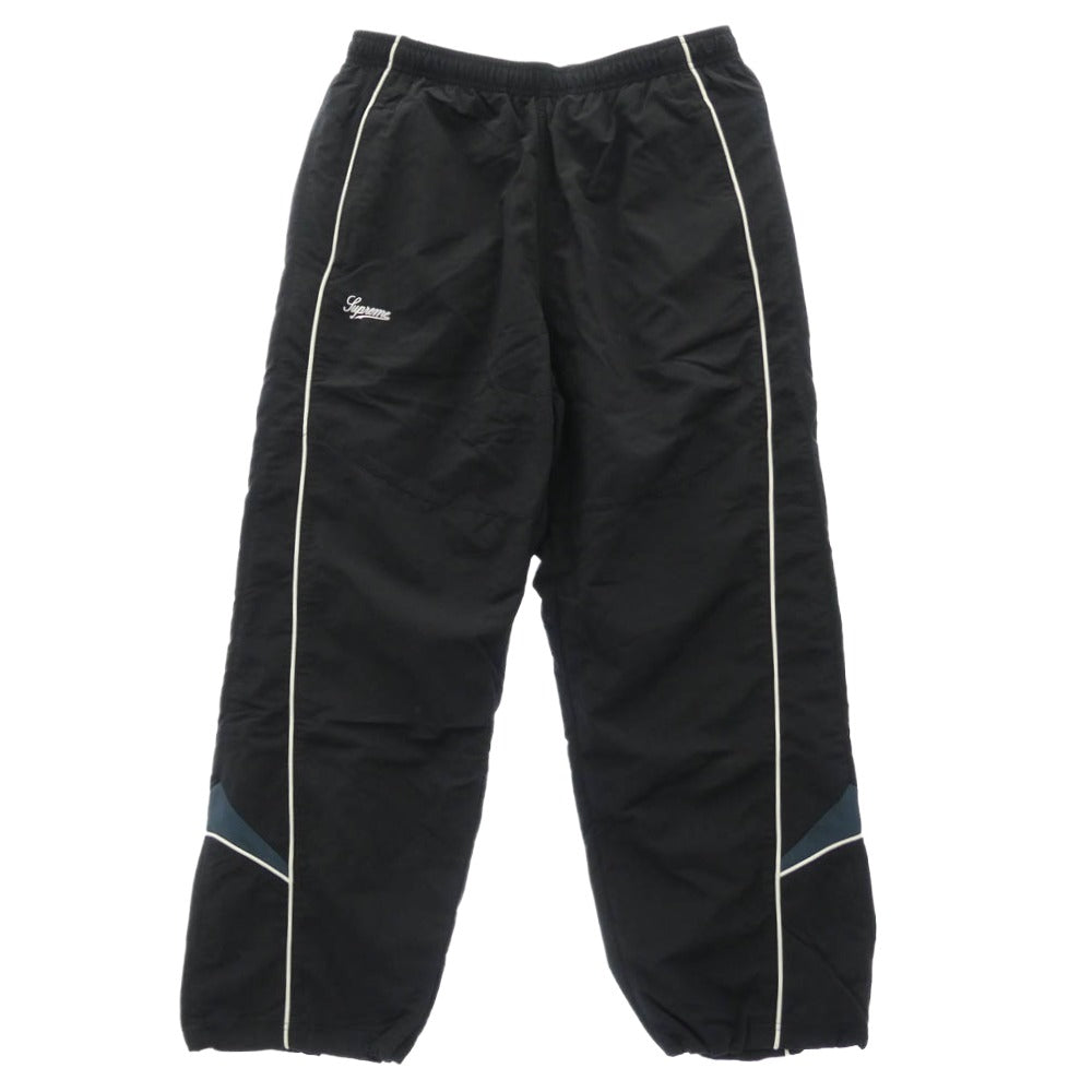 Supreme シュプリーム 25AW Contrast Piping Track Pant コントラスト パイピング ロゴ トラック パンツ ブラック系 L【美品】【中古】