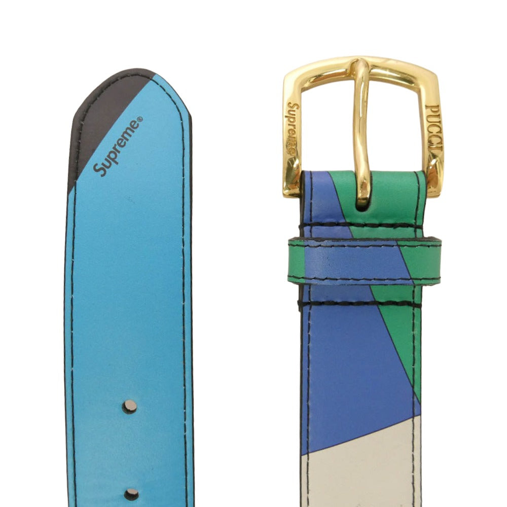 Supreme シュプリーム Emilio Pucci エミリオプッチ 21SS × Emilio Pucci Belt エミリオプッチ レザー ベルト マルチカラー系 S/M【中古】
