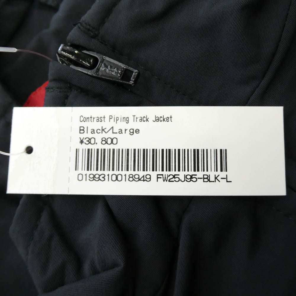 Supreme シュプリーム 25AW Contrast Piping Track Jacket コントラスト パイピング ロゴ トラック ジャケット ブラック系 L【中古】