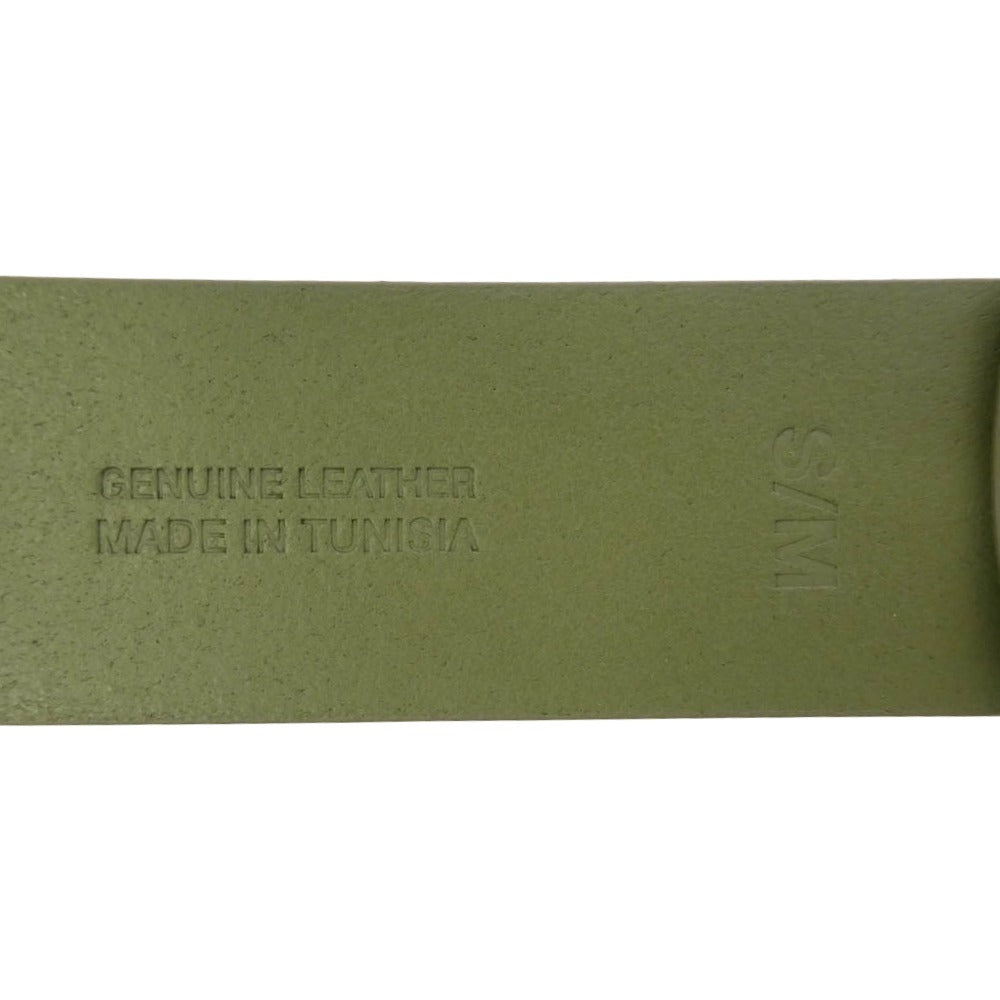 Supreme シュプリーム 22SS Repeat Leather Belt リピート ロゴ レザー ベルト モスグリーン系 S/M【美品】【中古】