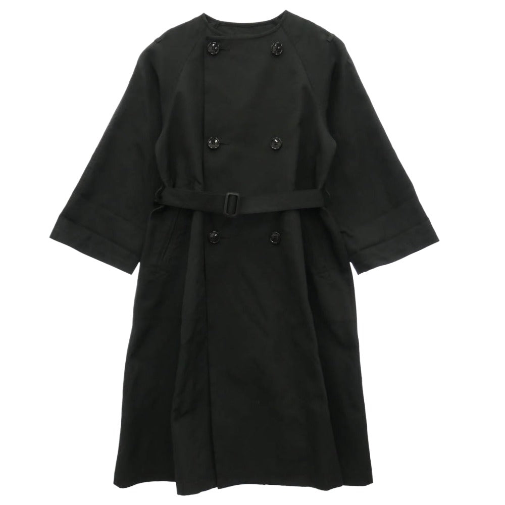 ZUCCa ズッカ ZU71FA023　 ダブル ロング コート ブラック系 S【中古】