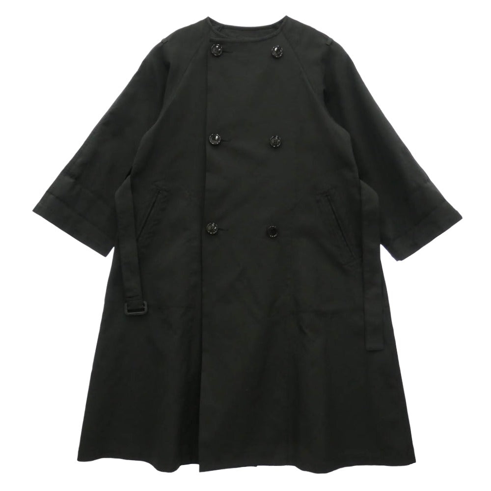 ZUCCa ズッカ ZU71FA023　 ダブル ロング コート ブラック系 S【中古】