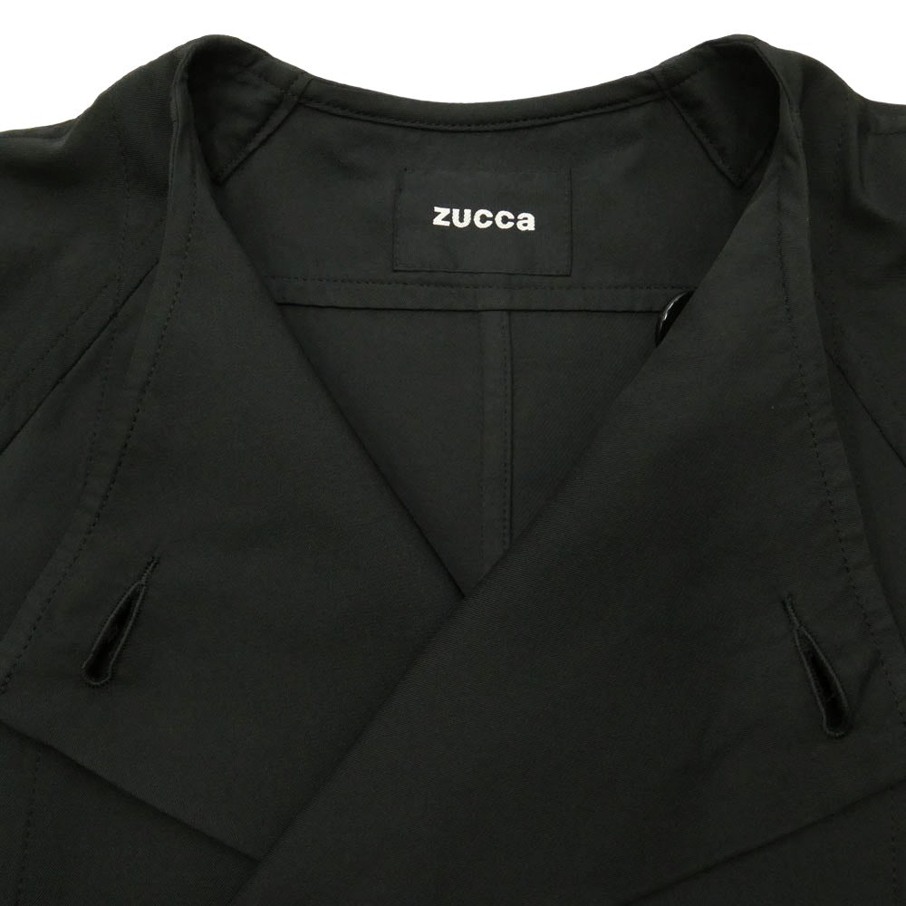 ZUCCa ズッカ ZU71FA023　 ダブル ロング コート ブラック系 S【中古】