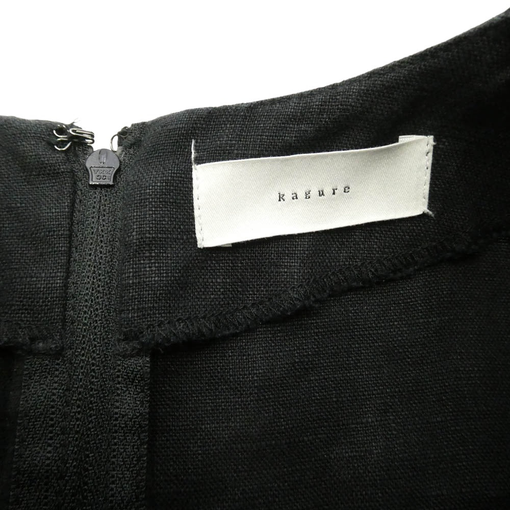 かぐれ 24SS GAA5-24S010 リネン オールインワン ブラック系 不明【中古】