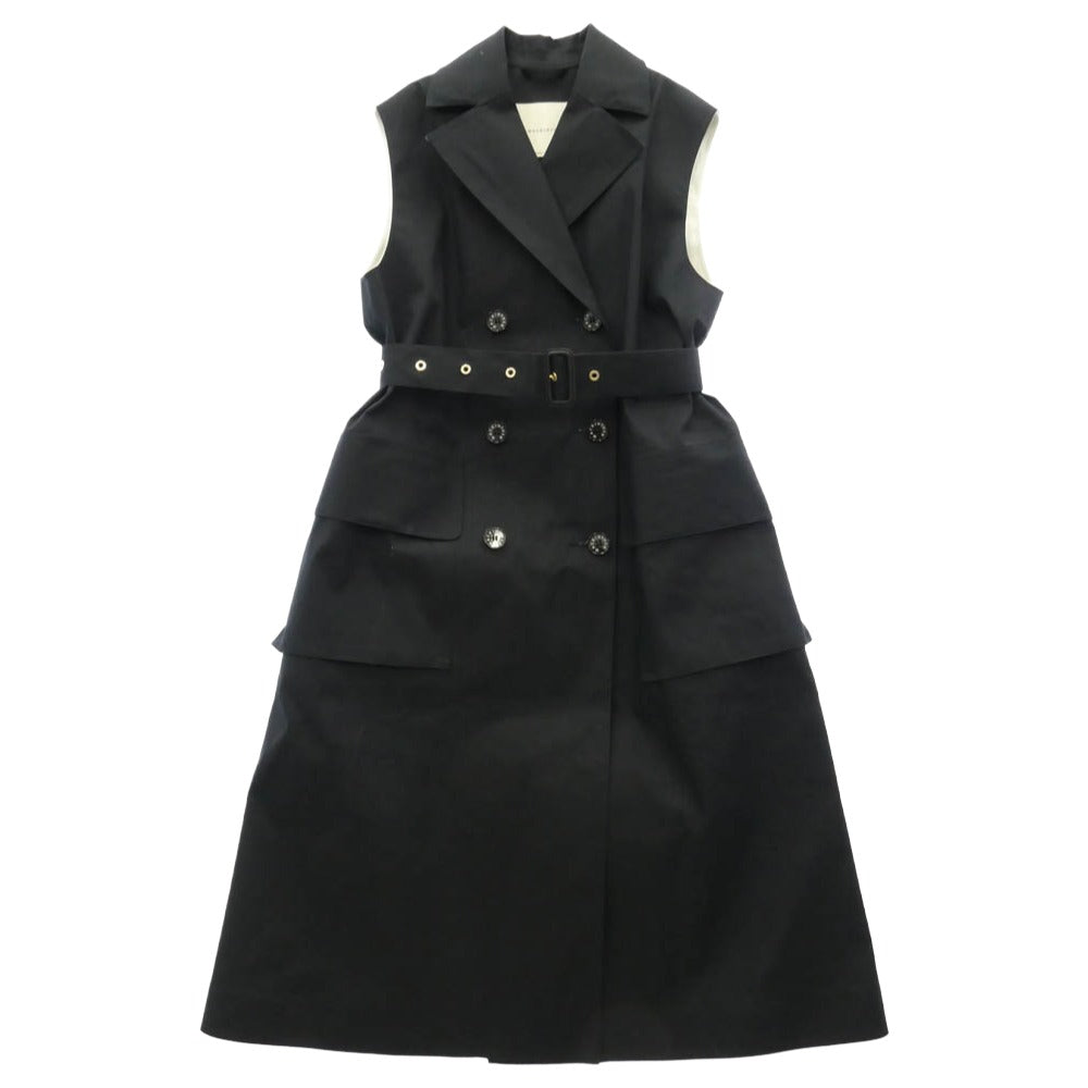 Mackintosh マッキントッシュ L232RO1049ULIDJ 英国製 TULLOCH ゴム引き コットン スリーブレス コート ダークネイビー系 6【中古】