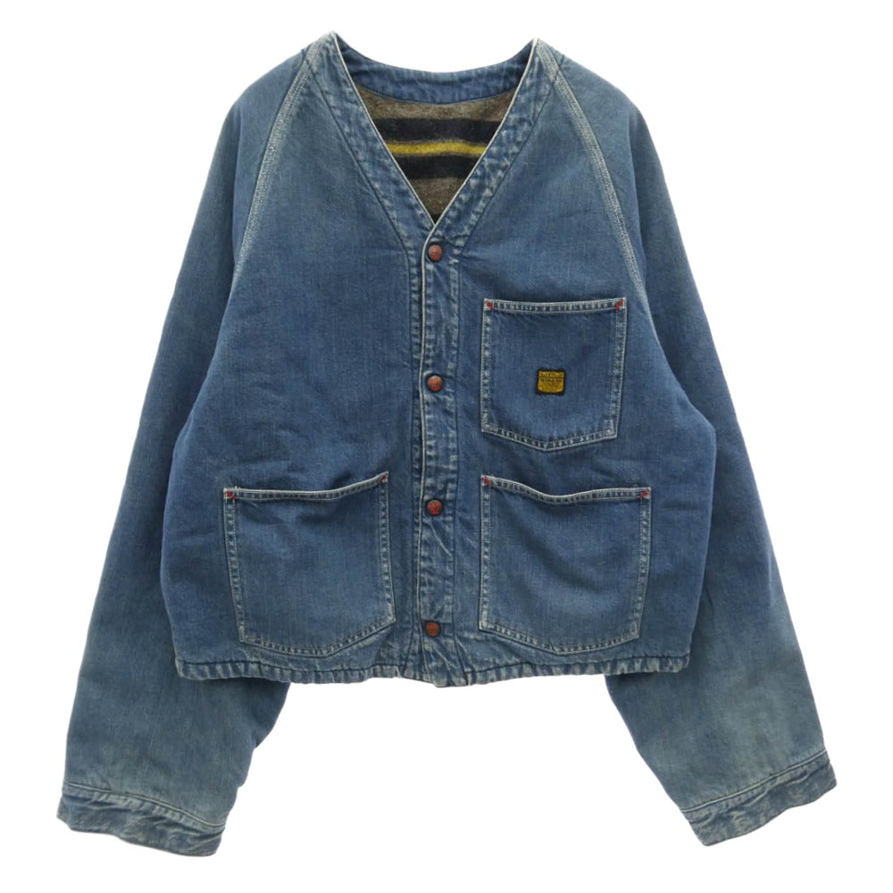 KAPITAL キャピタル K2210LJ054 RAINBOWY Lining Railroad JKT レインボーライニング レイルロード デニム ジャケット インディゴブルー系 マルチカラー系 L【中古】