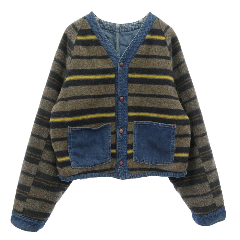 KAPITAL キャピタル K2210LJ054 RAINBOWY Lining Railroad JKT レインボーライニング レイルロード デニム ジャケット インディゴブルー系 マルチカラー系 L【中古】