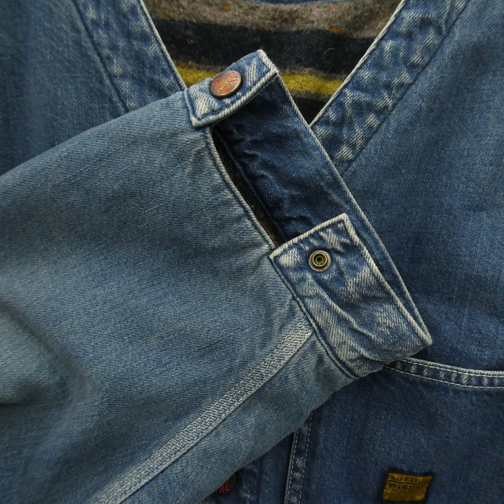 KAPITAL キャピタル K2210LJ054 RAINBOWY Lining Railroad JKT レインボーライニング レイルロード デニム ジャケット インディゴブルー系 マルチカラー系 L【中古】