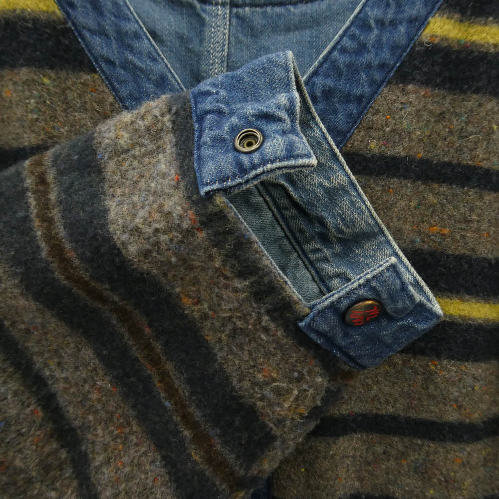 KAPITAL キャピタル K2210LJ054 RAINBOWY Lining Railroad JKT レインボーライニング レイルロード デニム ジャケット インディゴブルー系 マルチカラー系 L【中古】