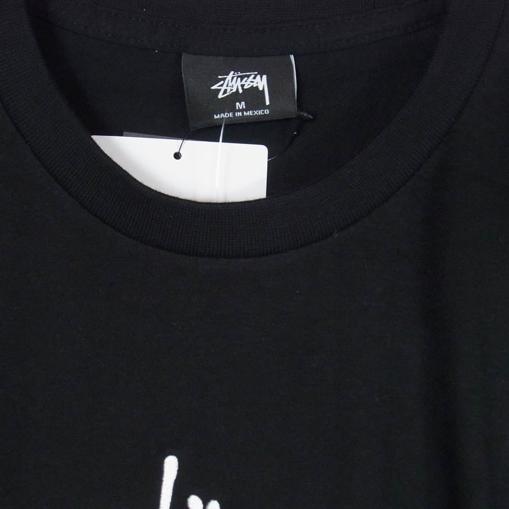STUSSY ステューシー SOPHNET. ソフネット 3902839 x sophnet 35周年記念コラボ Embroidery Tee フロント ロゴ 刺繍 Ｔシャツ ソフネット 半袖カットソー ブラック系 M【新古品】【未使用】【中古】