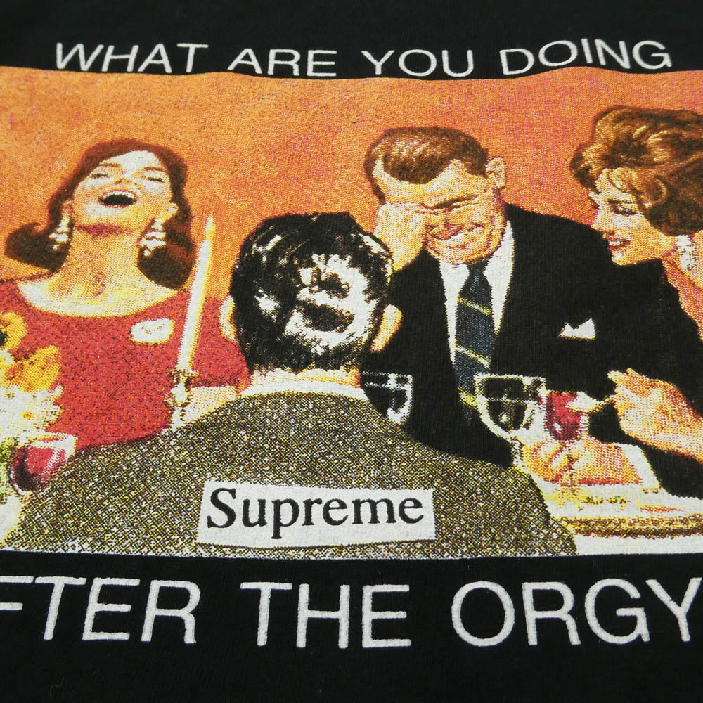 Supreme シュプリーム 17SS Orgy Tee オージー 半袖 Tシャツ カットソー ブラック系 M【極上美品】【中古】