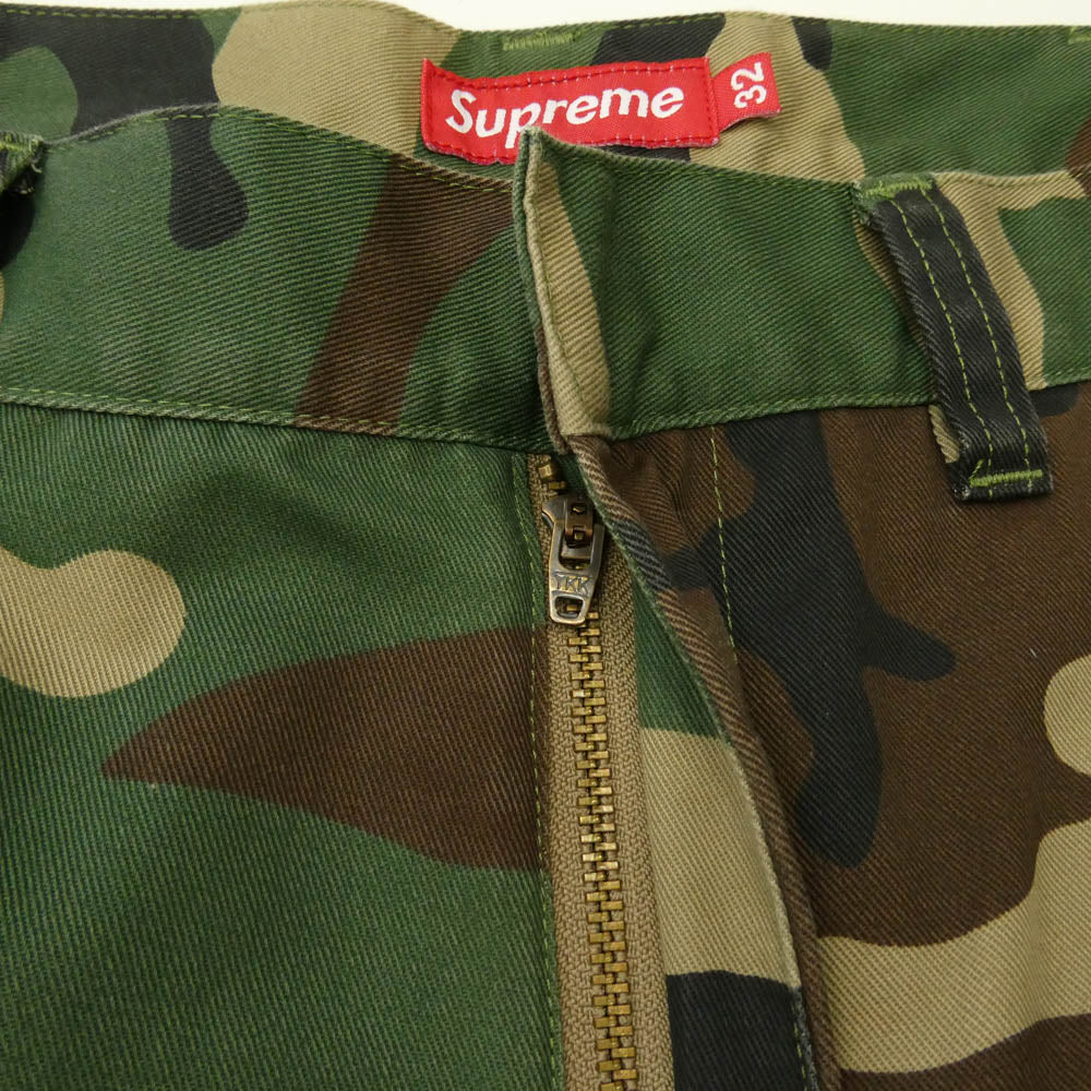 Supreme シュプリーム Camo Work Pnats ウッドランドカモ 迷彩 バックポケット ピスタグ カモフラ ワーク パンツ マルチカラー系 32【美品】【中古】 Supreme シュプリーム Camo Work Pnats ウッドランドカモ 迷彩 バック