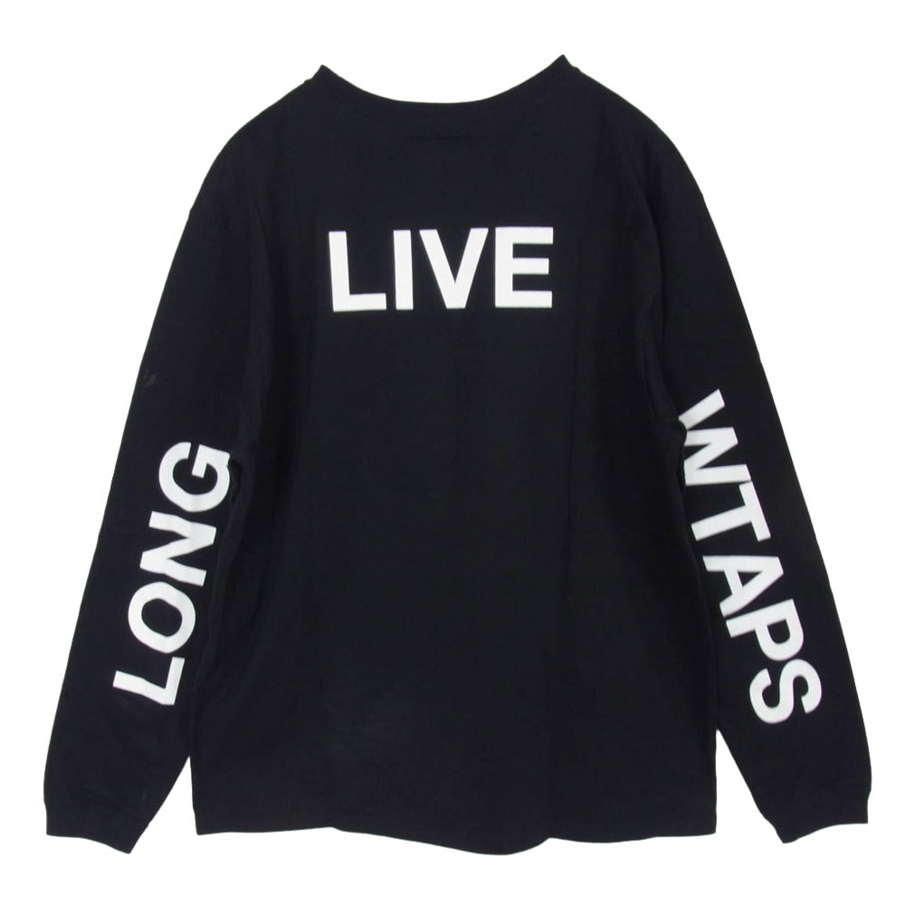 WTAPS ダブルタップス 16SS 161ATDT-LT01S SPOT LONG LIVE L/S TEE SCREEN スポット ロング リブ スクリーン Ｔシャツ 長袖 カットソー ブラック系 2【新古品】【未使用】【中古】