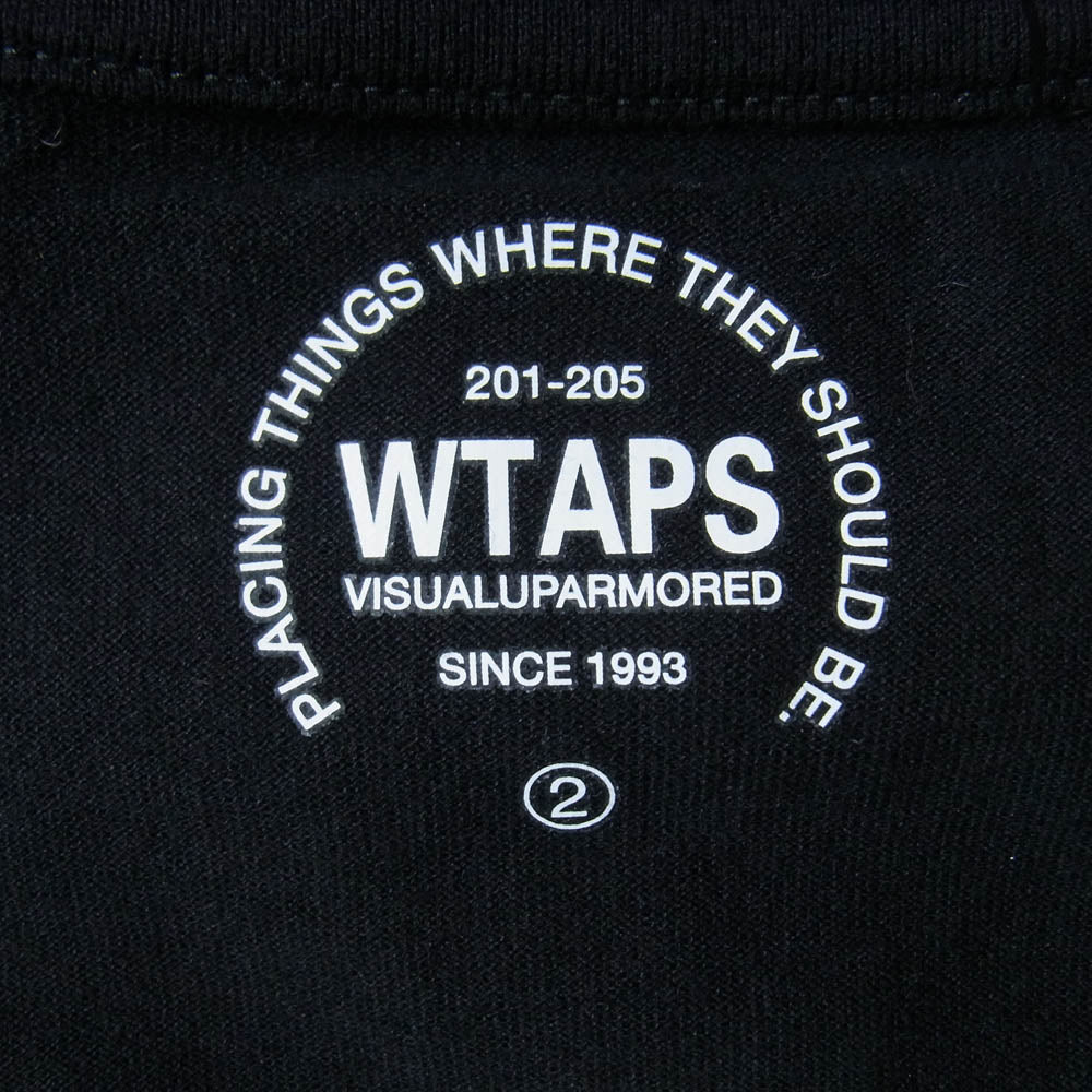 WTAPS ダブルタップス 16SS 161ATDT-LT01S SPOT LONG LIVE L/S TEE SCREEN スポット ロング リブ スクリーン Ｔシャツ 長袖 カットソー ブラック系 2【新古品】【未使用】【中古】