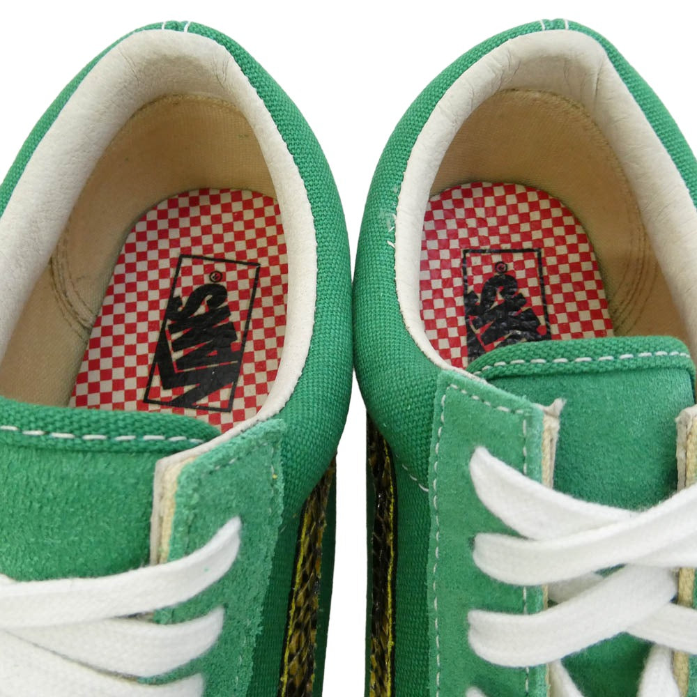 Supreme シュプリーム VANS バンズ 10SS VN-0K6N18Q × VANS OLD SCHOOL 92 バンズ オールドスクール グリーン ゴールドスネーク ローカットスニーカー グリーン系 27.5cm【新古品】【未使用】【中古】