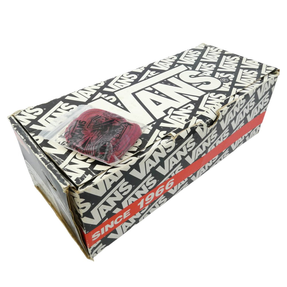 Supreme シュプリーム VANS バンズ 04AW x VANS バンズ US SKATE OLD SKOOL FBI Print オールドスクール レッド ホワイト ローカット スニーカー エンジ系 27.5cm【中古】