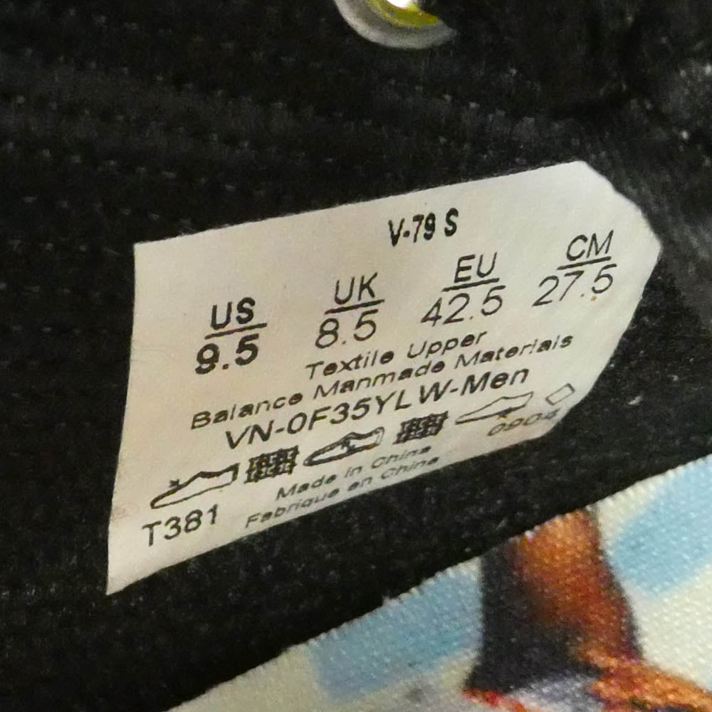 Supreme シュプリーム VANS バンズ 04AW VN-OF35YLW x VANS バンズ ｘ Malcolm Maclaren x Keith Haring マルコム マクラーレン キース・ヘリング V-79 S ローカット スニーカー イエロー系 27.5cm【極上美品】【中古】