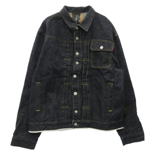UNDERCOVER アンダーカバー 26SS UC1F4204-5 but beautiful 4.5 歪み加工 リジッド Gジャン デニムジャケット ダークネイビー系 4【美品】【中古】