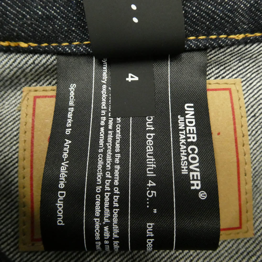 UNDERCOVER アンダーカバー 26SS UC1F4204-5 but beautiful 4.5 歪み加工 リジッド Gジャン デニムジャケット ダークネイビー系 4【美品】【中古】