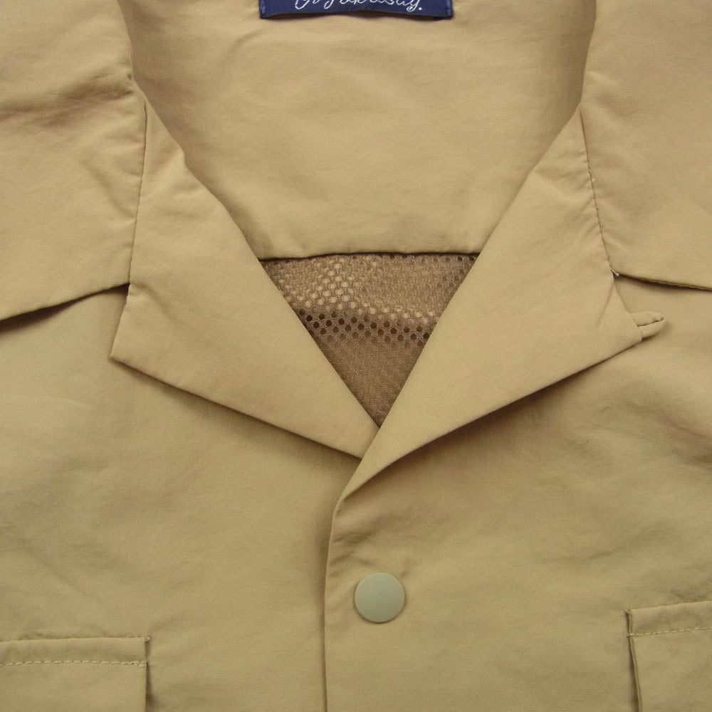 ゴフクセイ SUPPLEX NBDU OPEN COLLAR SHIRTS 半袖 オープンカラー シャツ ベージュ系 ベージュ系【中古】