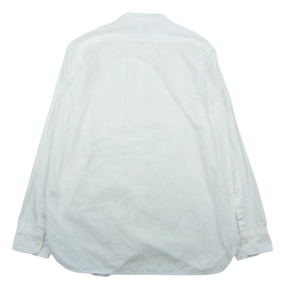The REAL McCOY'S ザリアルマッコイズ MS20017 DOUBLE DIAMOND CHAMBRAY BAND COLLAR SHIRT シャンブレー バンドカラー ノーカラー 長袖 シャツ ホワイト系 15【美品】【中古】