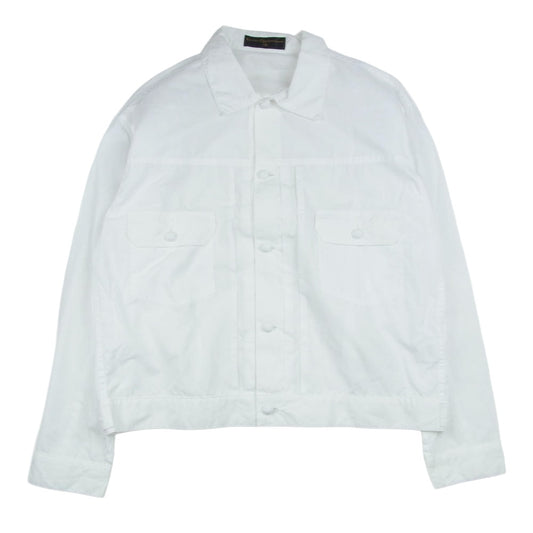ビーエーエー BOW & ARROW SUPERIOR FRONT PLEATS SHIRT シャツ ジャケット ホワイト系 regular【美品】【中古】