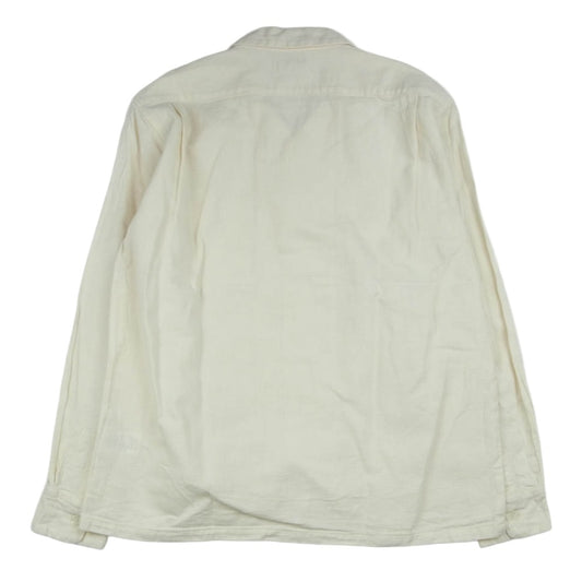 The REAL McCOY'S ザリアルマッコイズ MS20015 JOE McCOY ジョーマッコイ JM PANAMA SHIRT L/S オープンカラー パナマ シャツ 長袖シャツ ホワイト系 M【美品】【中古】