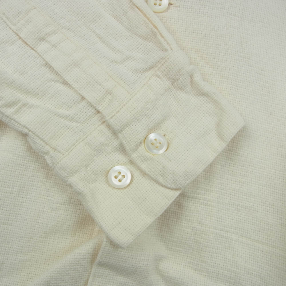 The REAL McCOY'S ザリアルマッコイズ MS20015 JOE McCOY ジョーマッコイ JM PANAMA SHIRT L/S オープンカラー パナマ シャツ 長袖シャツ ホワイト系 M【美品】【中古】