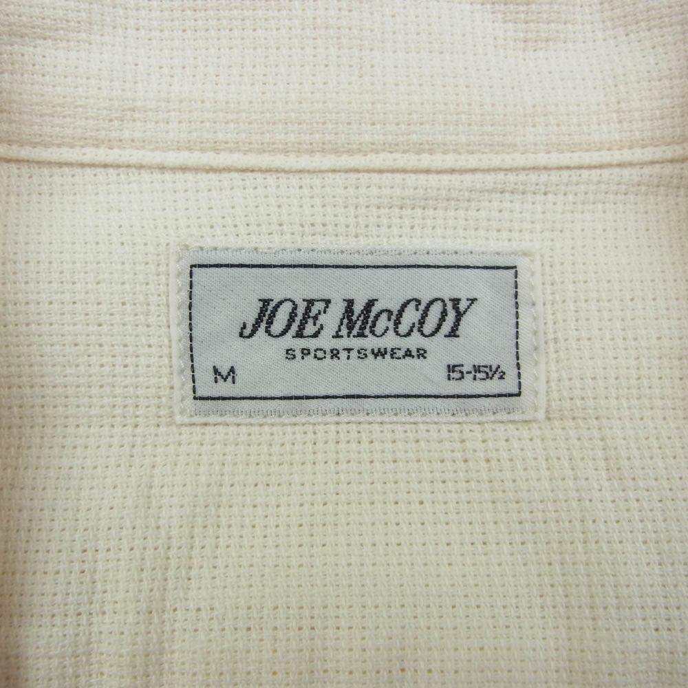 The REAL McCOY'S ザリアルマッコイズ MS20015 JOE McCOY ジョーマッコイ JM PANAMA SHIRT L/S オープンカラー パナマ シャツ 長袖シャツ ホワイト系 M【美品】【中古】