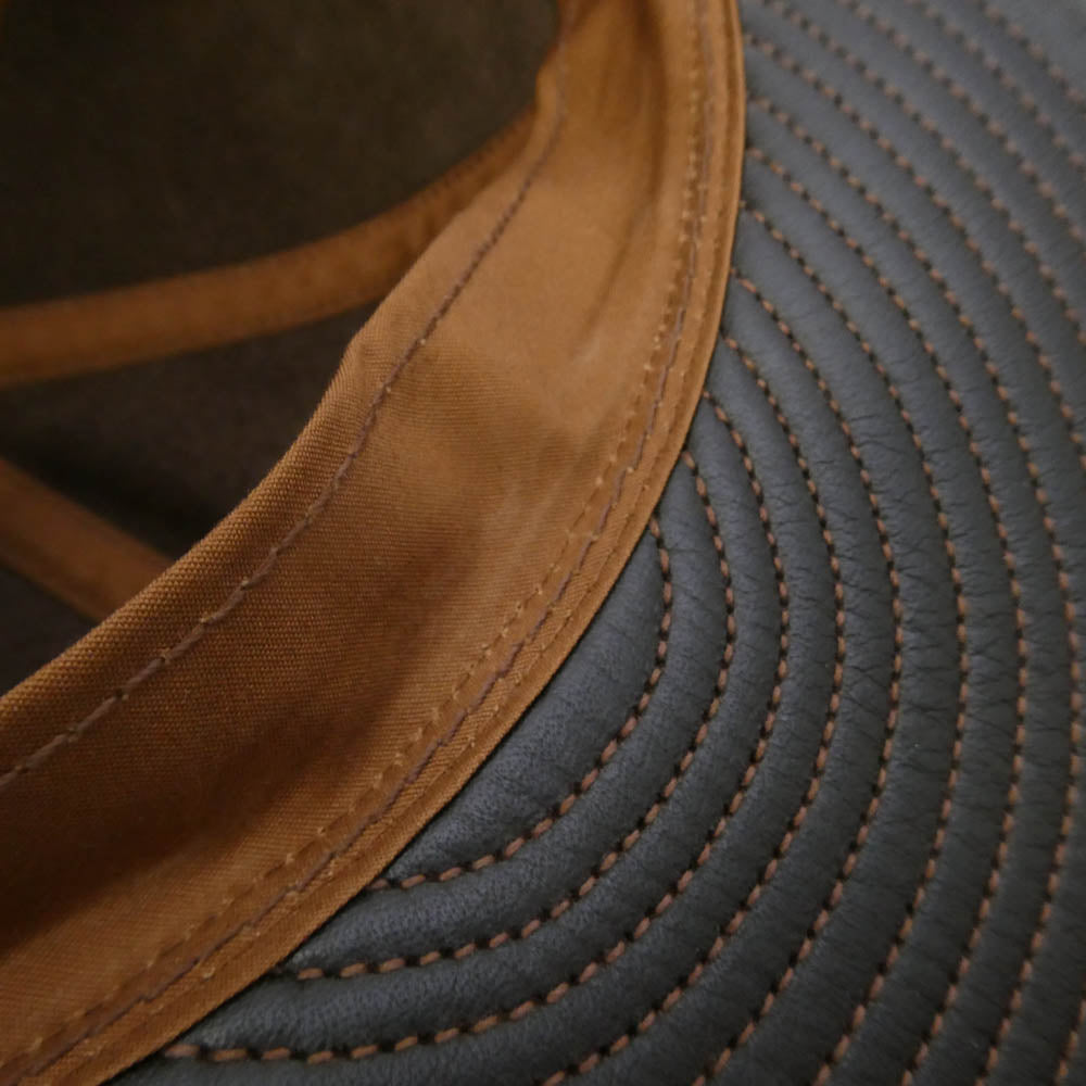 The REAL McCOY'S ザリアルマッコイズ MA22108 TYPE A-3 CAP HORSEHIDE ホースハイド レザー キャップ 帽子 チャコール系 ダークブラウン系 7 1/2【美品】【中古】