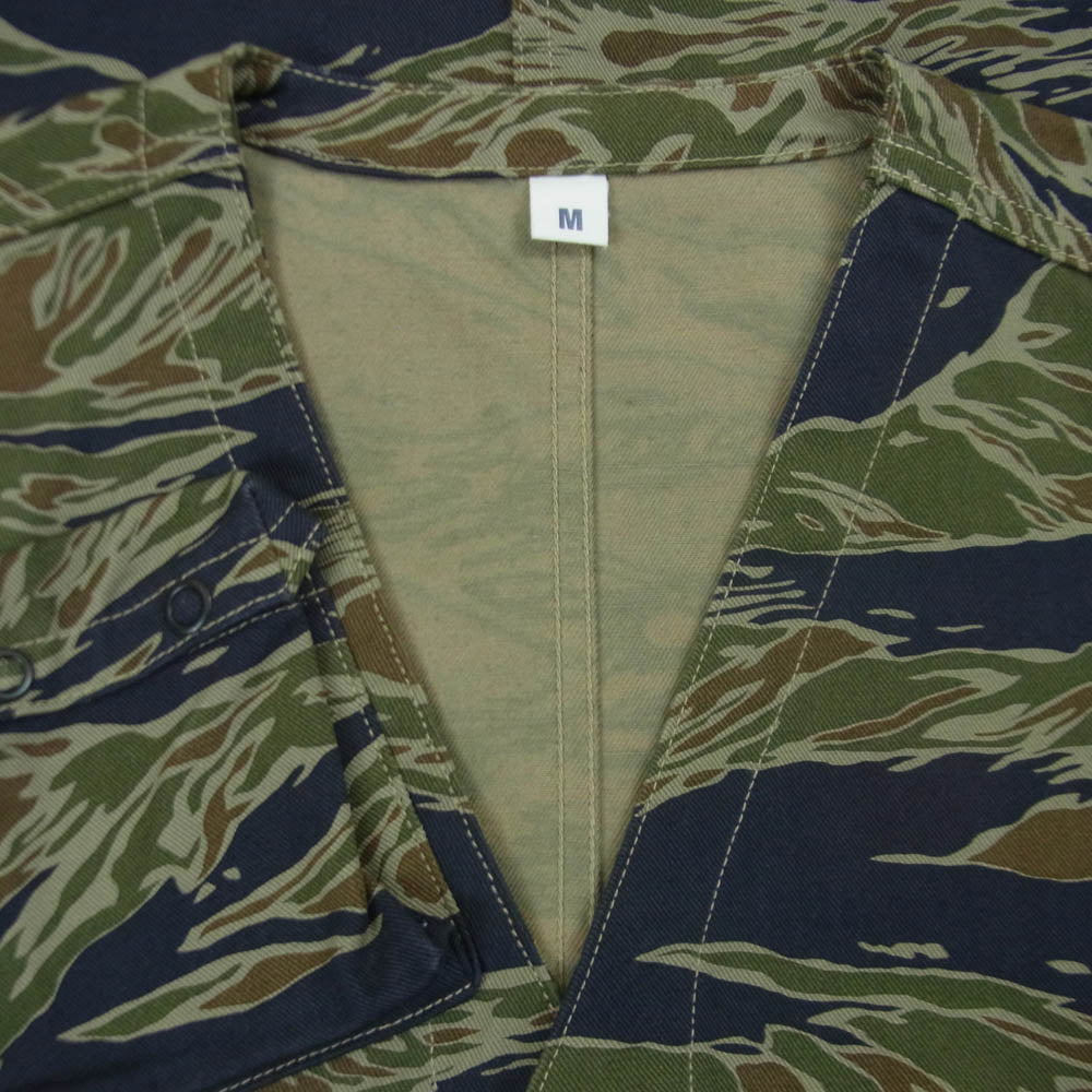 The REAL McCOY'S ザリアルマッコイズ MJ21011 TIGER CAMOUFLAGE VEST TADPOLE タイガー カモ ミリタリー ベスト グリーン系 ネイビー系 M【美品】【中古】