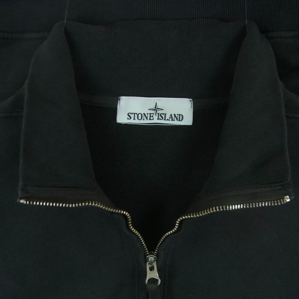STONE ISLAND ストーンアイランド 24AW 811563420 Half Zip Sweatshirt ワッペンロゴ付き ハーフジップ スウェット チャコール系 S【中古】