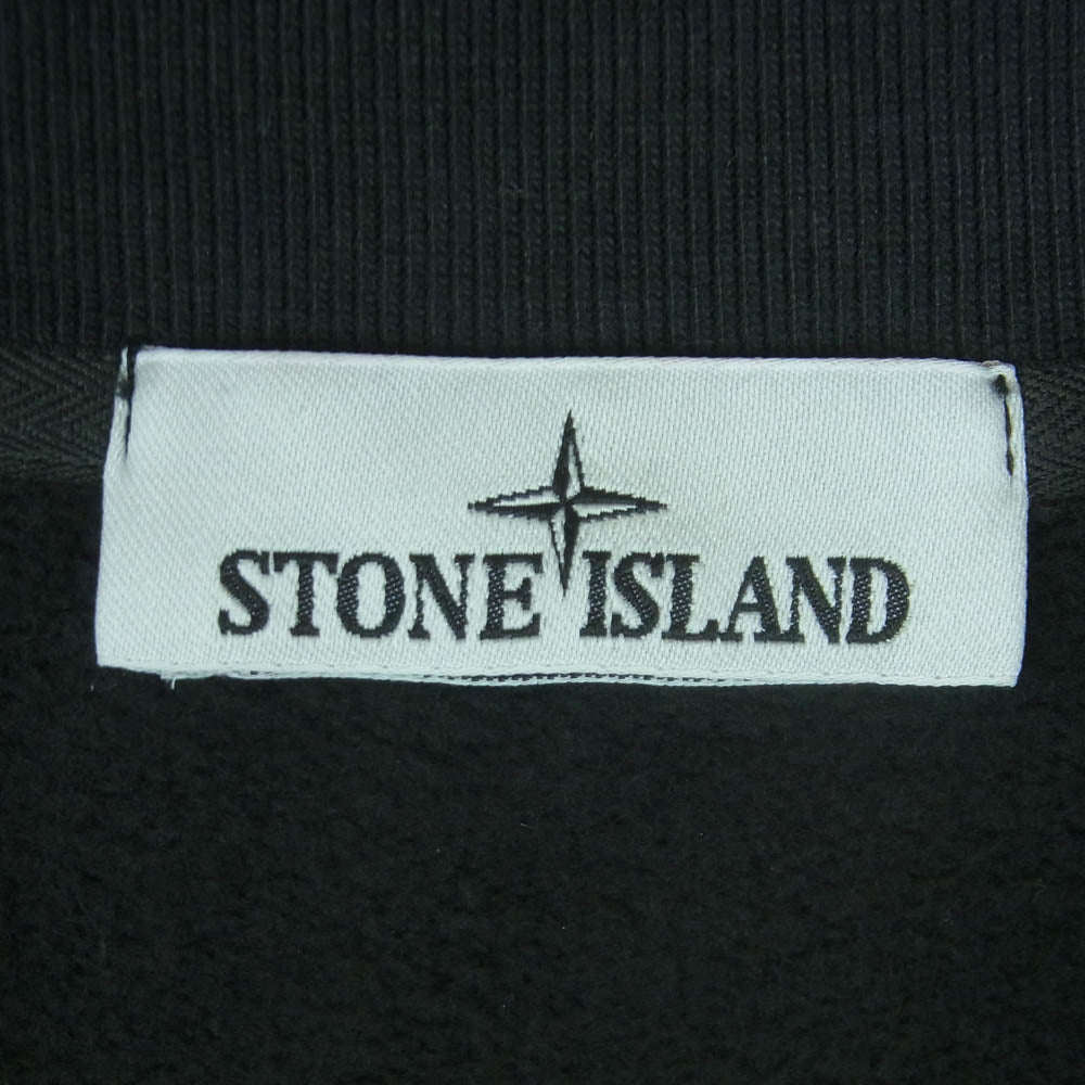 STONE ISLAND ストーンアイランド 24AW 811563420 Half Zip Sweatshirt ワッペンロゴ付き ハーフジップ スウェット チャコール系 S【中古】