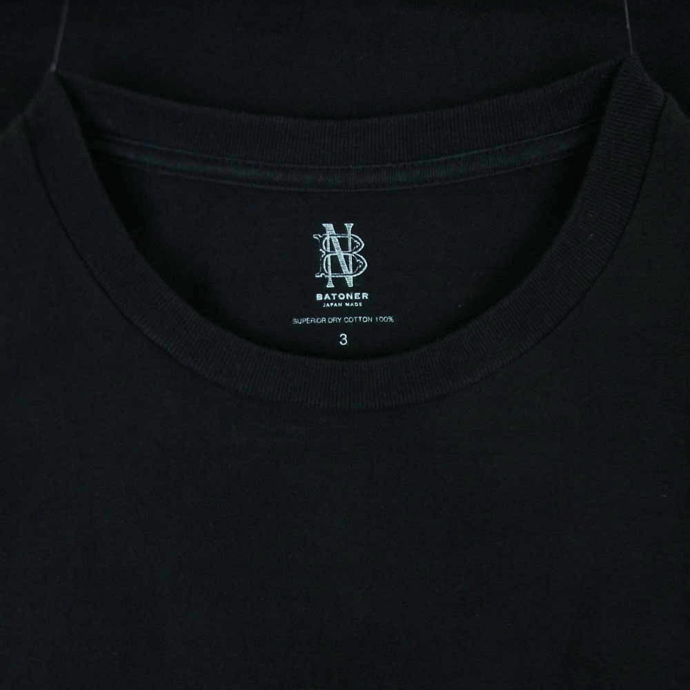 バトナー BN-20FM-002 DRY TOUCH CREW NECK SHIRT クルーネック 長袖 カットソー ブラック系 3【中古】