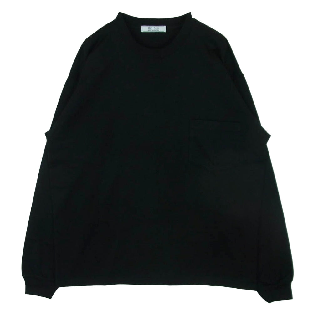 ザ・ベス スビンギザジャージー ポケット付き ロングスリーブ 長袖 カットソー ブラック系 サイズ表記なし【美品】【中古】