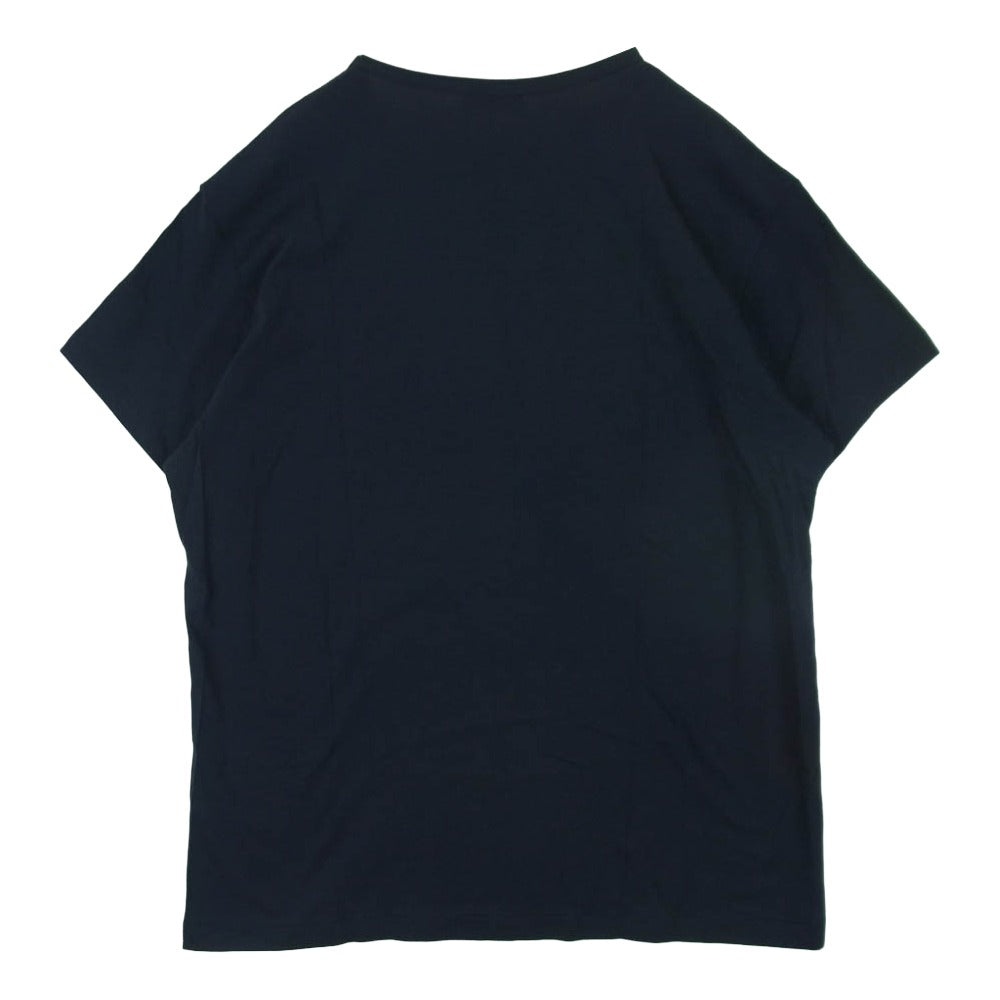 Yohji Yamamoto POUR HOMME ヨウジヤマモトプールオム HN-T02-073 カルティマコットン天竺 半袖 カットソー Tシャツ ネイビー系 3【中古】
