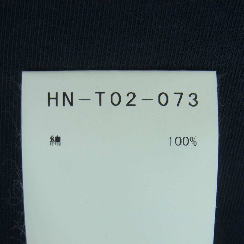 Yohji Yamamoto POUR HOMME ヨウジヤマモトプールオム HN-T02-073 カルティマコットン天竺 半袖 カットソー Tシャツ ネイビー系 3【中古】