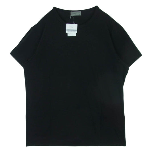 Yohji Yamamoto POUR HOMME ヨウジヤマモトプールオム 19SS HH-T02-077 コットン クルーネック 丸首 半袖 カットソー Tシャツ ブラック系 3【極上美品】【中古】