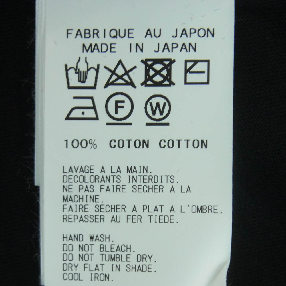 Yohji Yamamoto POUR HOMME ヨウジヤマモトプールオム 19SS HH-T02-077 コットン クルーネック 丸首 半袖 カットソー Tシャツ ブラック系 3【極上美品】【中古】