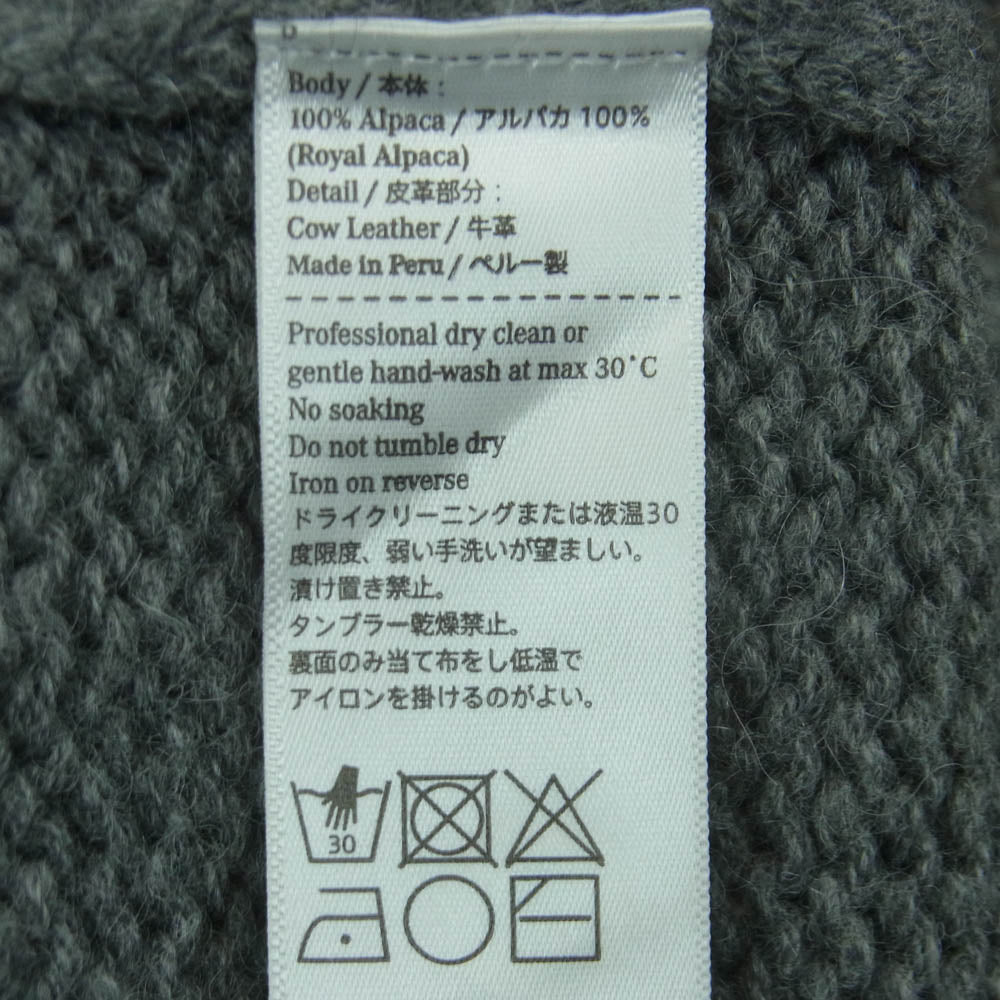ザ イノウエブラザーズ ローゲージ アルパカ ウール タートルネック ニット セーター グレー系 M【中古】