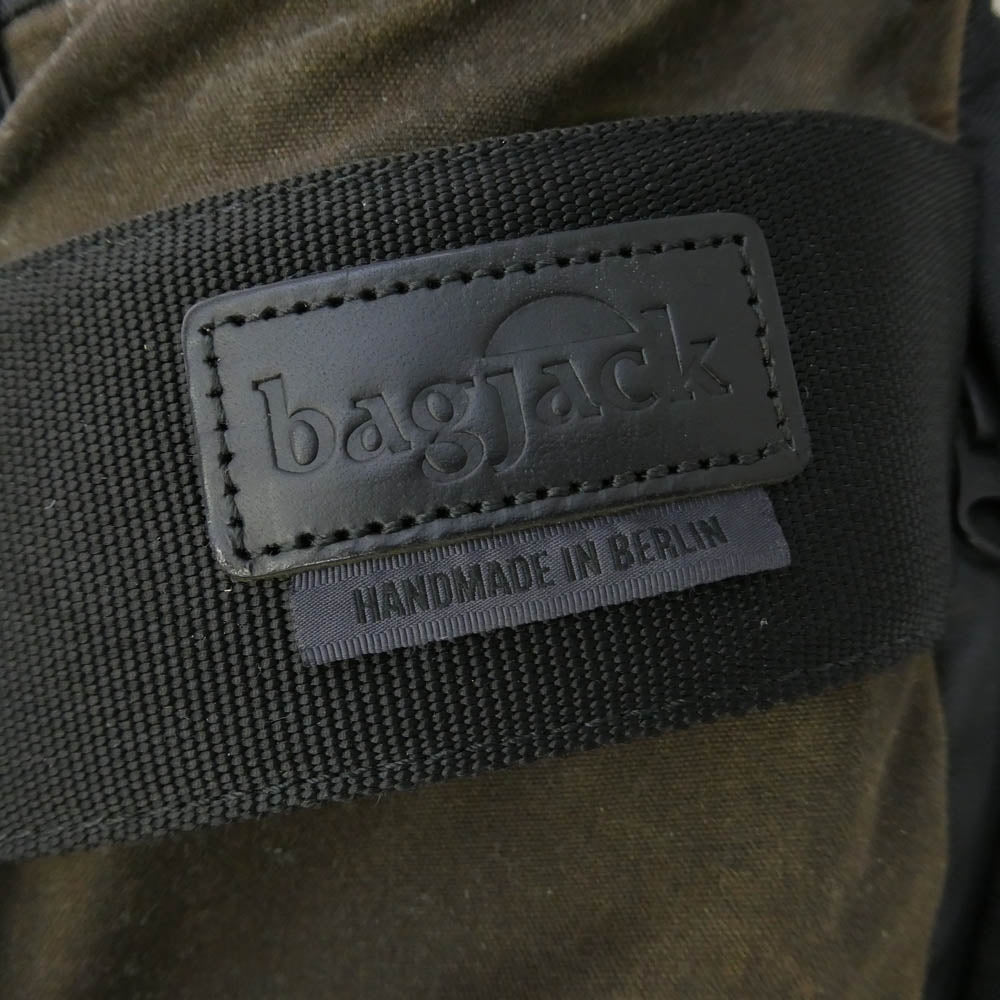 バッグジャック Next Level Messenger M Black Body waxed オイルド メッセンジャー バッグ カーキ系【中古】
